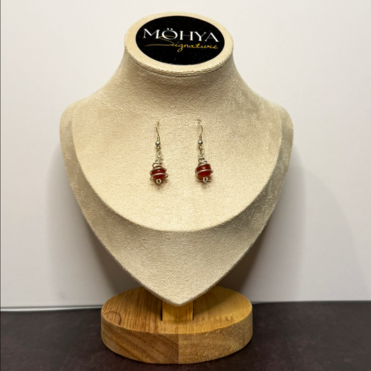 Brincos ÄRVENA - Natal · União · Tradição -  Cornalina e Prata 925 | Edição Natal 2025