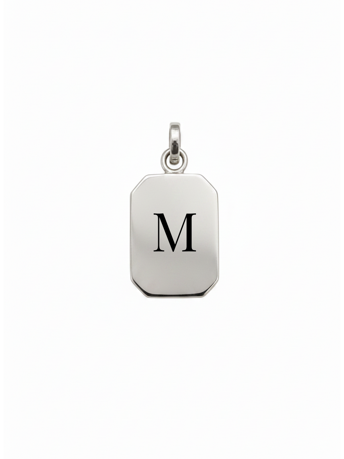 Medalha em prata 925 para gravar inicial, gravação personalizada — pingente MÖHYA Signature®