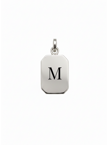Medalha em prata 925 para gravar inicial, gravação personalizada — pingente MÖHYA Signature®