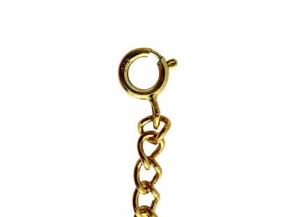 Fecho mola de prata 925 banhada a ouro com corrente de elos, joia artesanal.