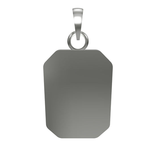 Modelo 3D interativo da Medalha em prata 925 para gravar inicial — pingente, também chamado pendente, personalizável em 360°, MÖHYA Signature®